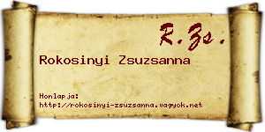 Rokosinyi Zsuzsanna névjegykártya
